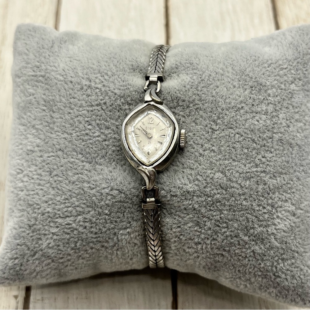 Vintage Elgin Elegant Silver Women's Watch